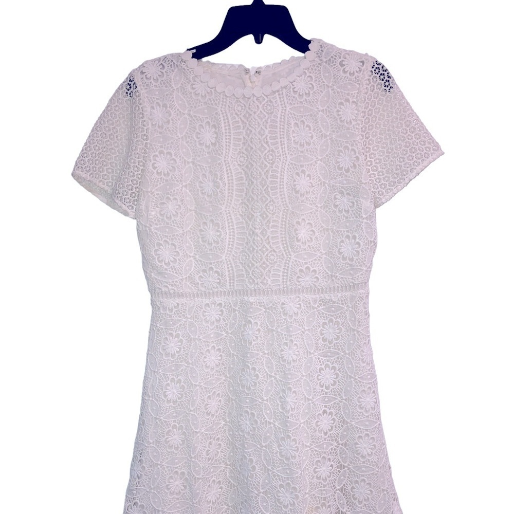 LOFT white lace dress size 2